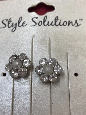 Bride Wedding Rhinestone Pearls Hair Accessories Jewelry Hair Pins Hair Spirals - Image 1 of 3