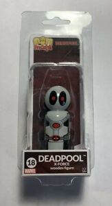 Marvel Grey Deadpool X-Force Wooden Pin Mate Figure #16 Designer Toy NEW!