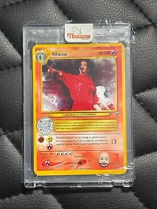 2023 John Rudolph Signed Auto Pokémon Fire Art Card Rihanna Super Bowl 3/3 Half