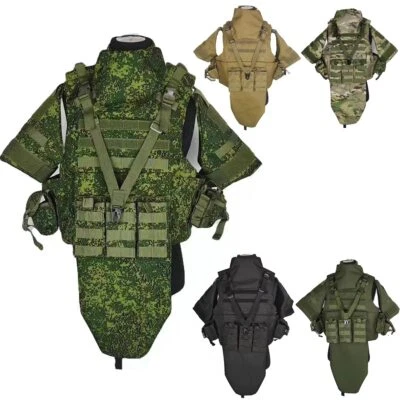 Full Protective Tactical Vest Molle Plate Carrier Body Armor with Accessory Bag - Image 1 of 4