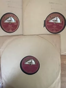 Israeli Hebrew Jewish 1940's 3 X 78 RPM lot- Chayale Grober - 6 Songs - HMV UK - Picture 1 of 4