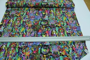 1/2m Of PrintedTechnicoloured Dog Pack Cotton Fabric - Picture 1 of 2