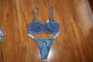 NWT WOMENS VICTORIAS SECRET SZ 36C SEXY BRA , BRAZILIAN PANTY BLING - Picture 1 of 4