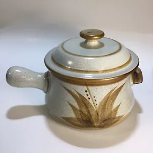 Stoneware Designs West Vintage Pottery Grey Brown Retro Pot Handle and Lid 1233 - Picture 1 of 11