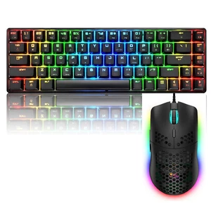 60% Mechanical Gaming Keyboard RGB Backlit Wired Lightweight Mouse+ Mouse Mad - Picture 1 of 15
