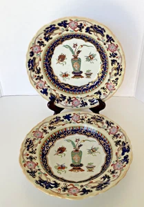 2 Antique Soup Bowls Masons c1830s Patent Ironstone Chinese Antiquities Pattern - Picture 1 of 19