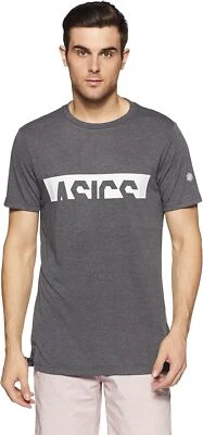 ASICS Men's T-Shirt Graphic Short Sleeve, Performance Black Heather, S — 第 1/4 张图片