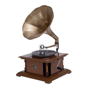 DecMode 28 H  18 W Wood Vintage Gramophone  Copper  1 - Piece - Picture 1 of 1