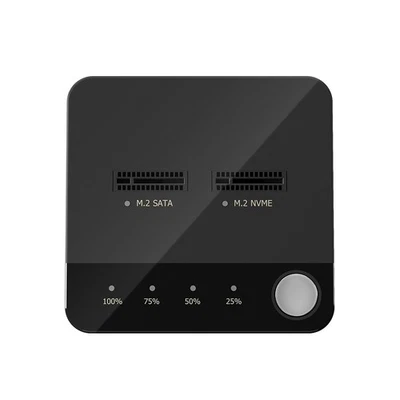 Dual Bay M2 SSD Gehäuse für effizientes Backup und High Speed Transfer - Bild 1 von 4