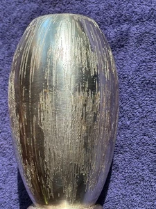 WMF Ikora versilbert 7" gebürstet Fuß Zeppelin Vase Germany Art Deco MCM - Bild 1 von 4