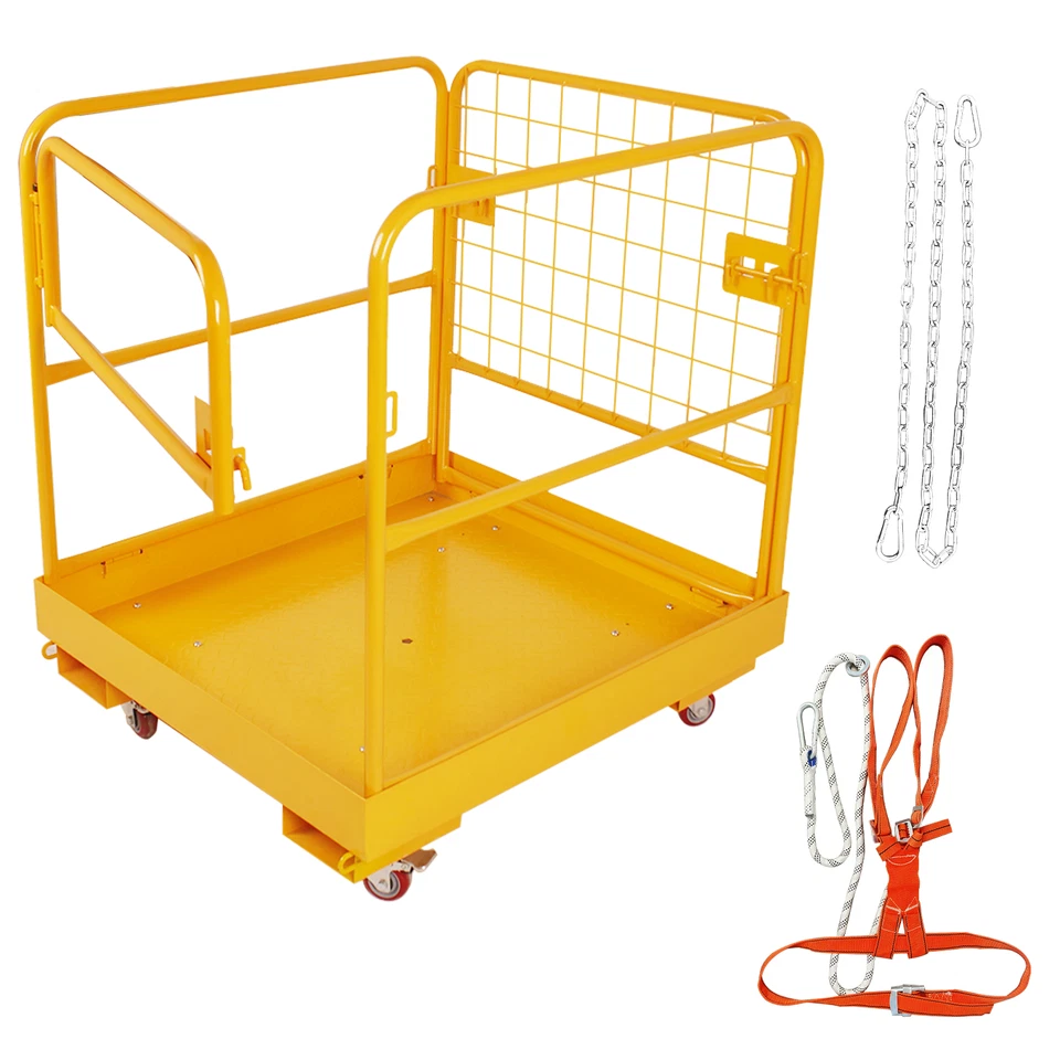 Jaula de seguridad para carretilla elevadora 36x36 pulgadas plataforma de trabajo 1200 lb, cesta aérea, jaula de seguridad Foto 1 de 4
