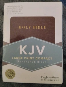 KJV  Large Print COMPACT Edition, Premium Bonded Burgundy Leather - Bild 1 von 3