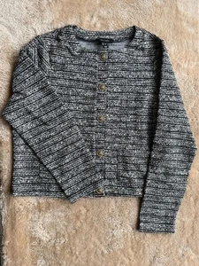 Elegant monochrome boucle-style jacket from New Look, size UK 18 - Picture 1 of 5