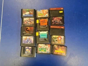 Sega Mega Drive Master System Game Cart Bundle Pal And Japan 14 Games - Picture 1 of 9