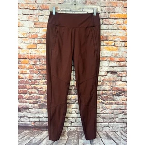 Athleta headlands hybrid trek tight pants maroon pockets women's size 8 - Picture 1 of 7