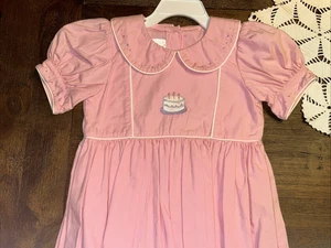 Strasburg Pink Embroidered Birthday Cake Dress Size 3T - Picture 1 of 13