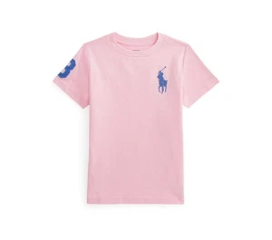 Polo Ralph Lauren Boy's Sz S 8 Small Big Pony Logo Pink Cotton Crewneck T-Shirt - Picture 1 of 9