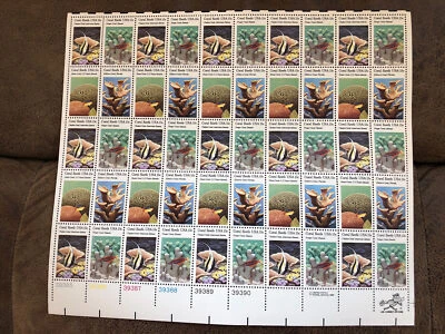 US SCOTT 1827-1830 SHEET OF 50 CORAL REEFS STAMPS 15 CENT FACE Perfect Cond! - Image 1 of 2