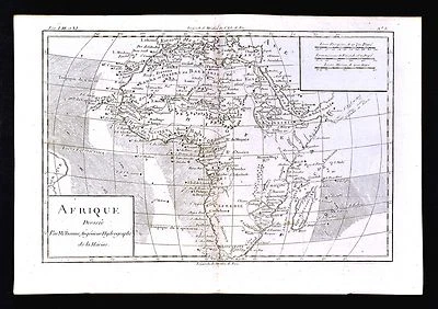 1779 Bonne Map - Africa - Guinea Egypt Nubia Cafrerie South Angola Madagascar - Image 1 of 3
