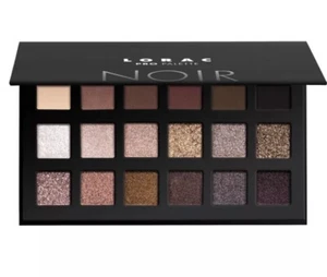 LORAC PRO Matte & Shimmer Eyeshadow Palette, Metallic High Pigmented, NOIR - Picture 1 of 6