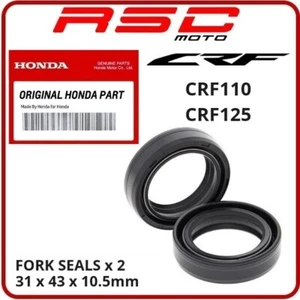 HONDA CRF110F, CRF125F FORK SEALS. 31x43x10.5 Genuine Honda Fork Seals - Picture 1 of 2