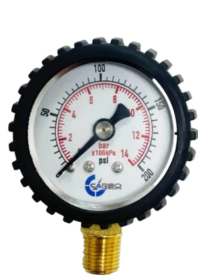 Pressure Air Gauge 0-200 psi  for Air Tank Accessory W10055 Lower Mount 1/8" NPT - Image 1 of 4
