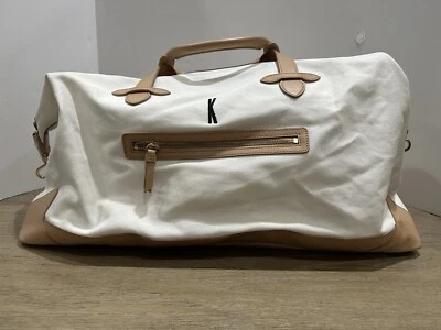 Bolso de fin de semana Mark & Graham de lona y cuero con monograma K Duffle Foto 1 de 4