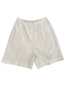 Vintage Aileen High Waisted White Pull On Shorts USA Made - Picture 1 of 7