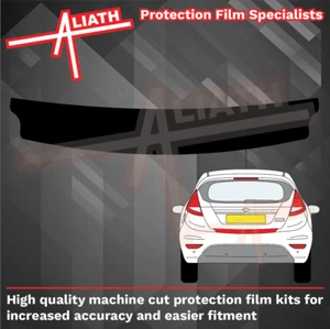 Ford Fiesta MK7, Rear Bumper BLACK Scratch Chip Guard Paint Protection Film ST - Picture 1 of 4