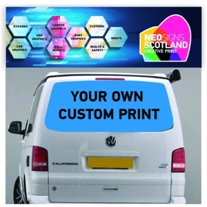 Custom Tailgate wrap for VW Volkswagen Transporter T5 T6 Vinyl TRANS000 - Picture 1 of 1