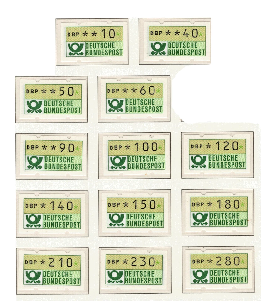 ALEMANIA OCCIDENTAL BUNDESPOST 1981 DBP ATM Juego de sellos 10-280/Perdidos 80/MNH** EN MUY BUEN ESTADO Foto 1 de 1