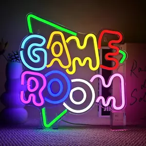 Green Game Room Neon Sign Gaming Led Neon Signs Boys Room Gamer Room Gaming Game - Picture 1 of 12