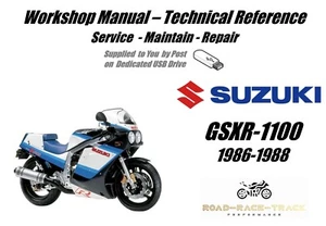 Suzuki GSXR1100 GSX-R1100 Service Repair  Workshop Manual USB 1986-1988 - Picture 1 of 13