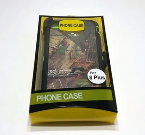 phone case FOR iPhone 8 Plus Rugged Case Cover w/(Clip fits defense) CAMO green - Picture 1 of 3