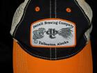 Talkeetna Alaska Denali Brewing Company Hat Orange Black Ace Trucker Cap Adjust