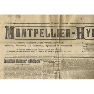 MONTPELLIER-HYGIÈNE Le POISSON Cambusia Affinis tue les Moustiques DESSINS 1928 - Imagen 1 de 1