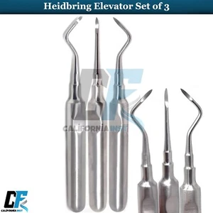 3 Pcs Dental Root Elevators HEIDBRINK Oral Surgery Luxating Root Picker Elevator - Picture 1 of 2