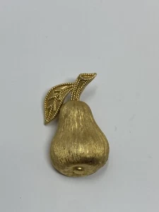 Vintage Trifari Gold Pear Brooch Pin - Picture 1 of 5