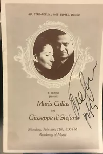 LOTTO DI AUTOGRAFI DEL TENORE GIUSEPPE DI STEFANO, MARIA CALLAS, TITO GOBBI - Foto 1 di 7