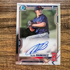 2021 Bowman Chrome Aldo Ramirez Base 1st Autograph #CPA-ARA Boston Red Sox Auto