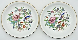 Juego de 2 platos de carne dulce Aynsley Pembroke pájaros florales - Imagen 1 de 12