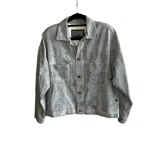 Esprit Silvertone Western Wear Men's Vintage Y2K Moto Trucker Jacket - Picture 1 of 12