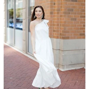 Mable NEW Maxi Dress Cotton Unwritten Rules One Shoulder Medium - Picture 1 of 12