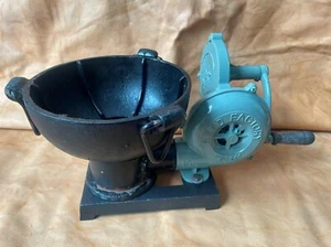 vintage forge furnace with hand blower blacksmith iron tool for forging tool - Picture 1 of 9
