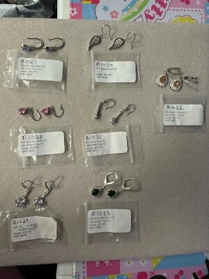 Pendientes de gancho de pez de plata de ley RYZE, nuevos A1027-A1033 Foto 1 de 4