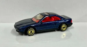 Hot Wheels 1994 Gold Medal Speed Metallic Dk Blue BWW 850i w/uh Gold Wheels - Picture 1 of 10