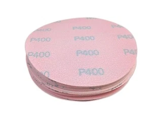 Paquete de 5" 50 400 discos de lijado de película de gancho y bucle impermeables de grano - arena húmeda automática - Imagen 1 de 3