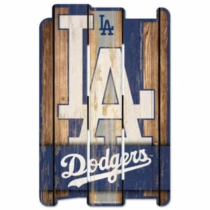 LOS ANGELES DODGERS WOOD FENCE SIGN 11"X17" WALL DECORATION HEAVY DUTY QUALITY - Picture 1 of 1