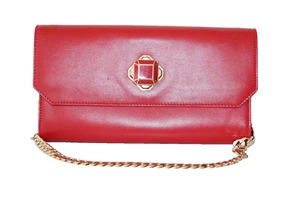 Elie Saab Red Leather Bag | Red Shoulder Bag Evening | Designer Red Clutch Bag - Picture 1 of 5