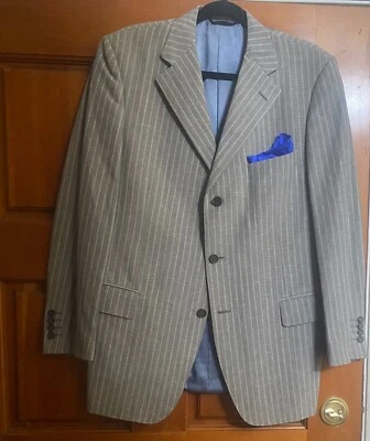 Samuelsohn мужской серый льняной/шерсти Summer Sport пальто SZ 40R/Канада - Изображение 1 из 4